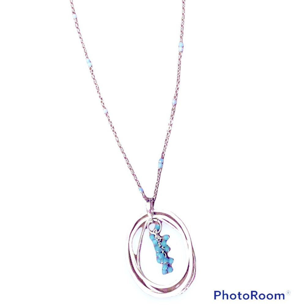 Chico’s Silver Beaded Necklace